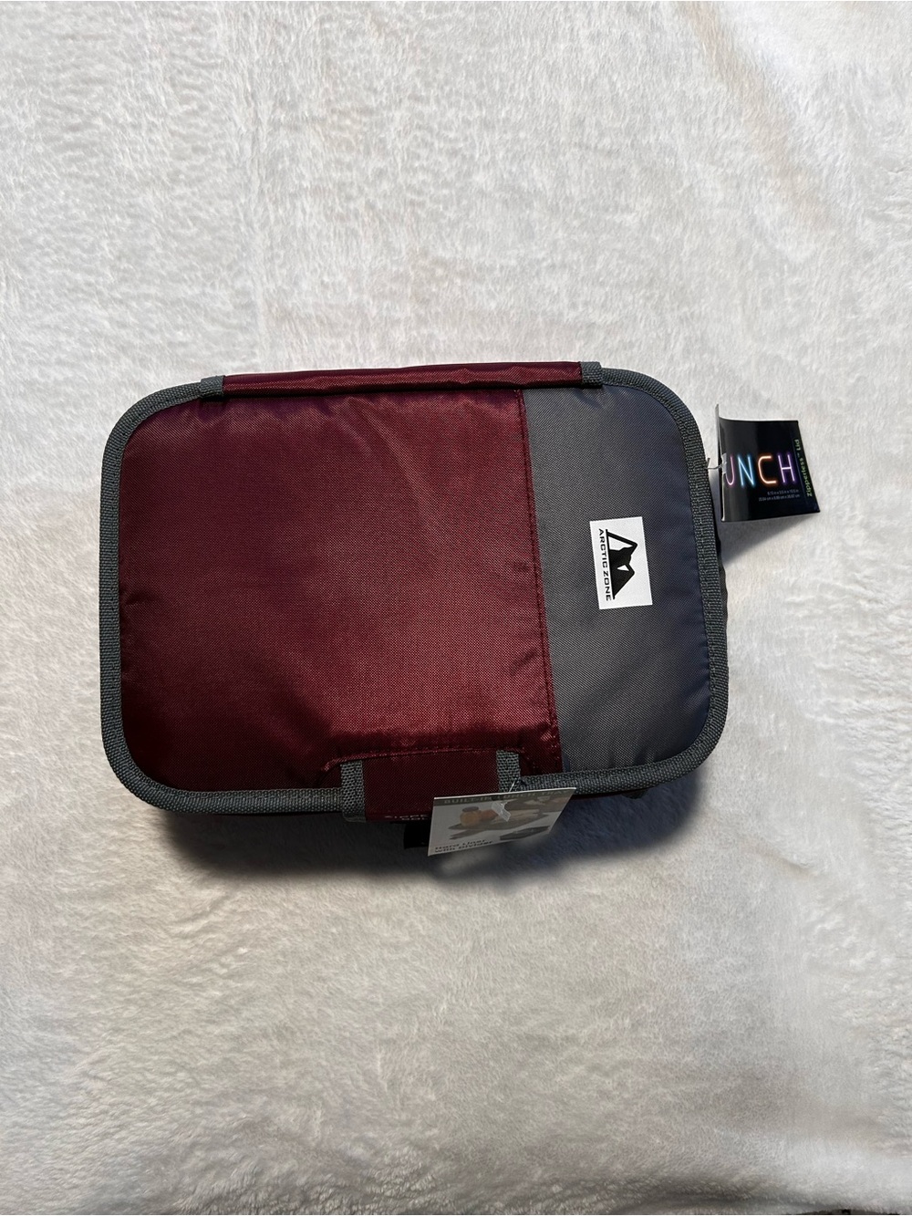 Men's Toiletry Bag - Burgundy and Gray Travel Pouch